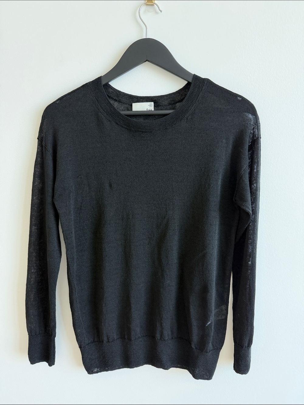 Wilfred Free Black Linen Summer Sweater